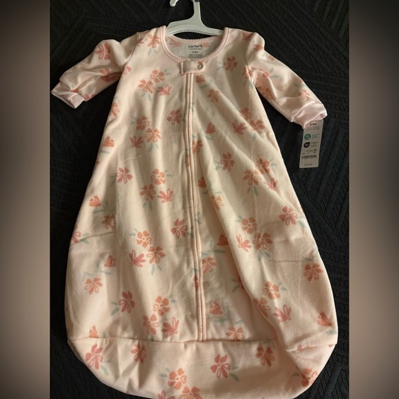 Carter's Pink and Orange Sleep Sacks Cozy Pajamas - Picture 1 of 2